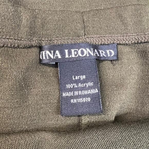 Nina Leonard 2 Skirts and 1 Shawl Olive Plaid Medium Blanket Knit - Picture 7 of 12